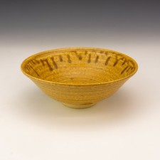 Vintage Japanese Studio Pottery - Hand Thrown Drip Glazed Bowl