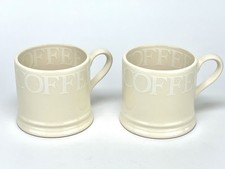 Emma Bridgewater White Toast Mini Espresso Mugs x2 - NEW and RARE