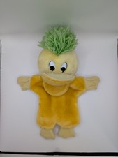 Edd the Duck! Hand Puppet BBC 1990 working squeaker Made By Golden Bear Soft Toy