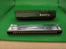 M. Hohner Echo 48' Tremolo Harmonica, Vintage, Key G No. 2509 with Case