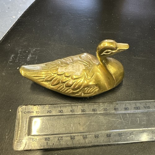Vintage brass duck - brass, paperweight