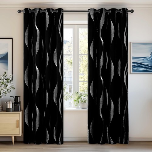 Eyelet curtains 52x90in - eyelet,