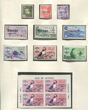 GB LOCALS MNH COLLECTION  LUNDY, HERM, CHANNEL & SCOTISH ISLANDS , COLOUR PROOFS