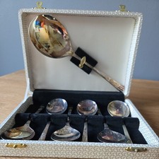 Boxed Set Yeoman Silver Plated 14cm EPNS Dessert Fruit Spoons 7 Piece Set