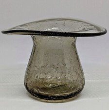 Hand Blown Crackle Glass Hat