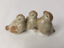 Vintage Garden Sparrow Trio