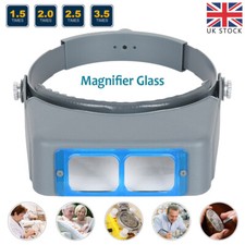 4 Lens Adjustable Headband Magnifier Head Magnifier Hands Free Magnifying Glass
