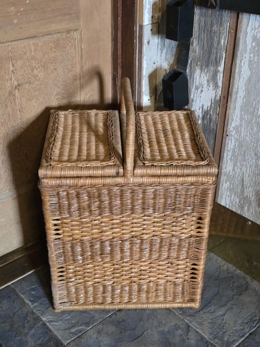 Vintage wicker laundry storage - wicker,