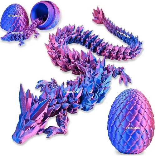 Printed crystal dragon - 3d,
