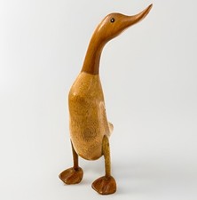 Solid Wooden Carved Duck 33cm