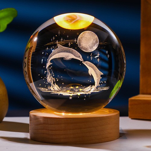 Crystal ball led night - 3d,