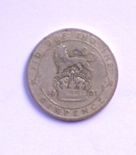 George 1921 sixpence - 1921, (6d)