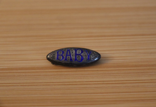Antique small silver blue - antique,