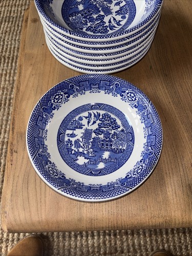Woods ware willow bowls eight - woods,
