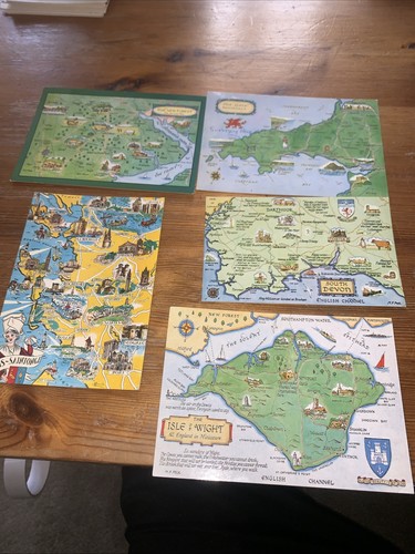 Map theamed postcard bundle - map,