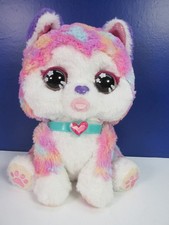 12" V TECH HOPE THE RAINBOW HUSKY interactive talking TOY DOG PET plush