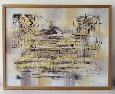 Abstract Original Thai Acrylic Painting On Canvas 70x80x1.5cm Framed