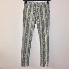 Topshop Jeans Moto Leigh Size 8 W26 L32 Womens Skinny Jeans Snake Print Long