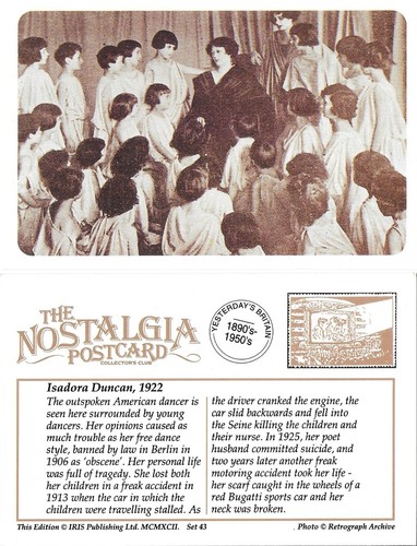 Postcard isadora duncan - postcard,