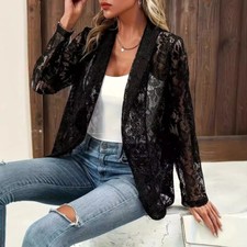 Ladies Lace Lapel Suit