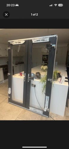 French doors external grey - french,