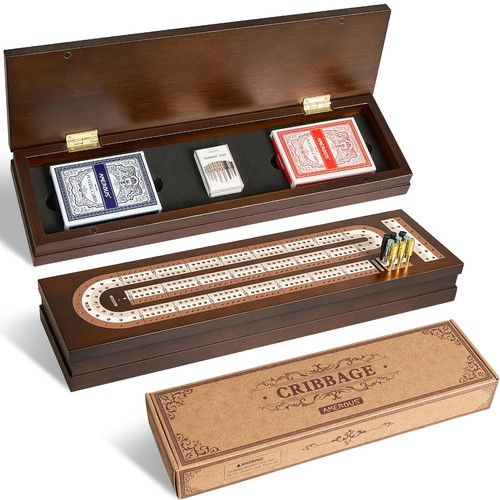 Amerous wooden cribbage board - amerous,