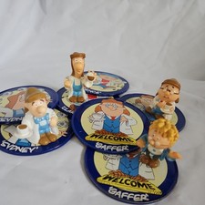 4 X 1994 Tetley Tea Folk Characters and  7 coasters with tin Collectable