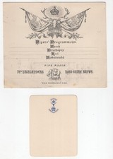 78th Highlanders Ross-Shire Buffs, Seaforth Highlanders, Menu cards etc.
