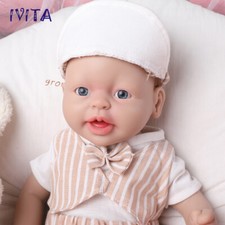 IVITA 15”Handmade Full Body Silicone Reborn Baby Boy Doll Toy Gifts