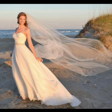 Wedding Bridal Veil Raw Cut