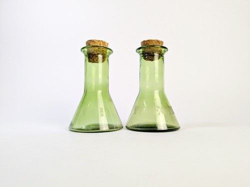 Vintage conical green glass - vintage,