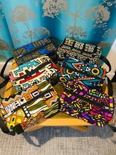 African Print Cosmetic Toiletry Tote Travel Expandable Storage Hanging Zip Bag