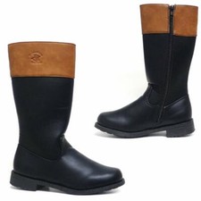 GIRLS SCHOOL BOOTS BIKER ARMY