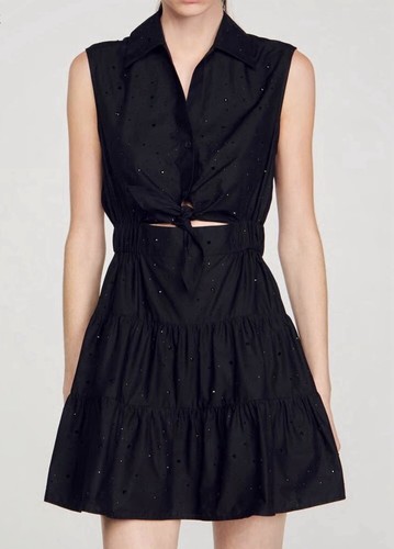 Sandro black mini dress - sandro,