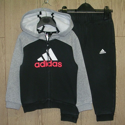 Adidas black red tracksuit - red,