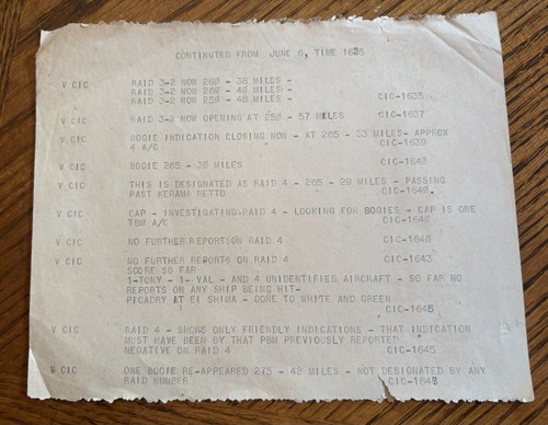 Ww2 original radio log okinawa - ww2,