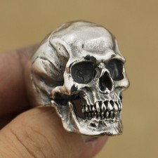 925 Silver Realistic Skull