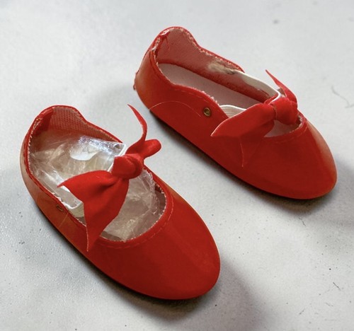 Red patent look - red, doll