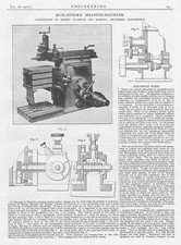 1907 Antique Engineering Print - 20 inch Stroke Shaping Machine
