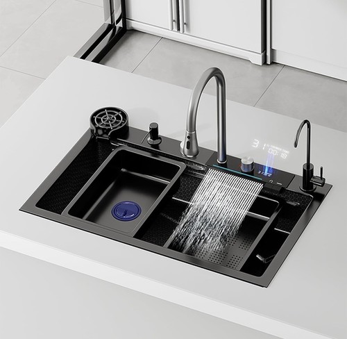 Drop waterfall sink - drop-in,