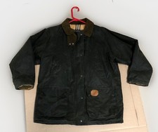 Vintage Y2K Burberry Wax Jacket Barbour Style Hunting Jacket Olive Green