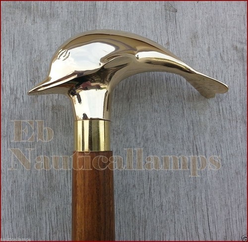 Walking cane stick brass head - cane,