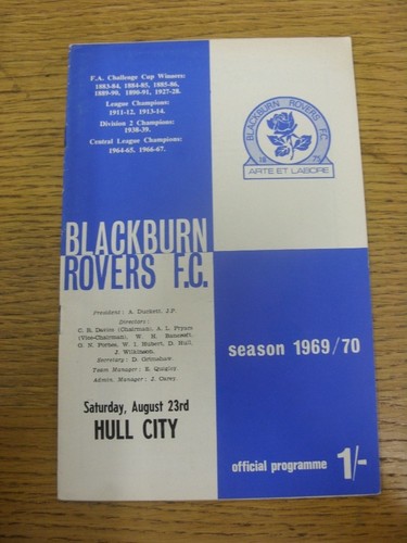 1969 blackburn rovers v - blackburn,