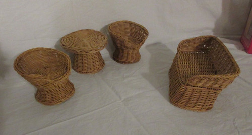 Vintage set wicker rattan - vintage,