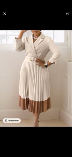 Women elegant pleated - elegant, midi