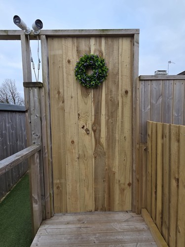 Wooden garden gate heavy - wooden, gate,