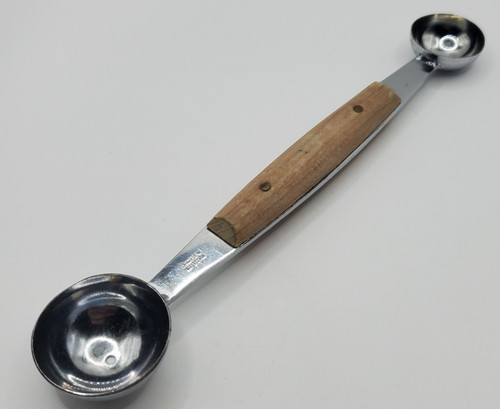 Vintage wooden handle double - wooden,