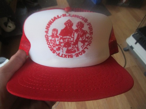 Vintage illinois fire - fire, college
