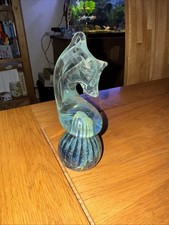 Vintage Mdina Glass Seahorse Paperweight Malta, 16cm