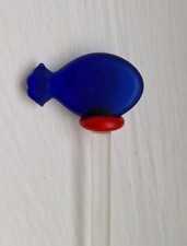 Vintage Glass Cocktail Stirrer - Plain Fish